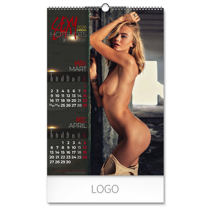 SEXY HOTSHOTS, zidni kalendar: 7 listova, dvomesečni